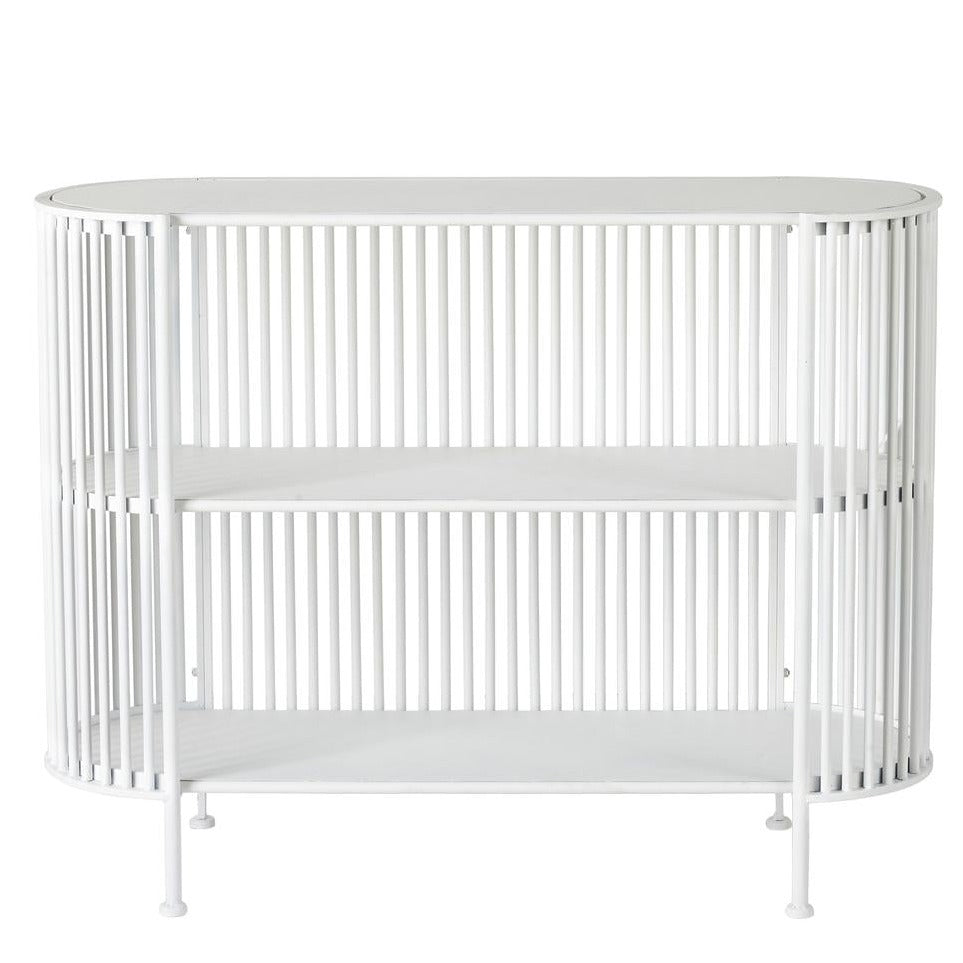 White metal bookshelf TAKARA NORD