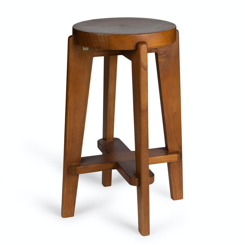 taburet baaritool pruuni värvi tool baaripukk stiilne lihtne minimalistlik täispuidust pruun pukk nelja jalaga baaritool baaripukk
