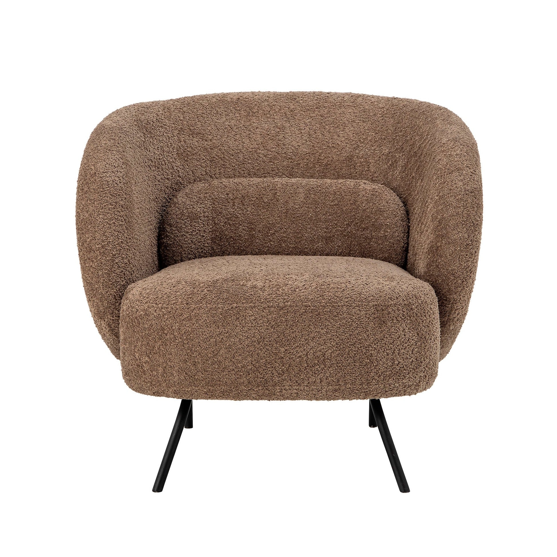 Lounge tool Harry on valmistatud pehmest ja kohevast polüesterkangast, mis lisab teie interjöörile hubase välimuse. Kaasasolev väike padi pakub täiendavat tuge seljale, samas kui õhukesed metalljalad annavad toolile moodsa ja elegantse disaini.
