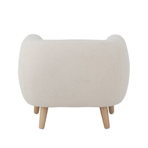 Cade Lounge Chair, White, Polyester