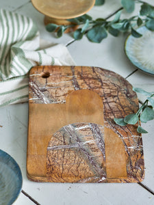 Cutting Board Abrianna brown marble