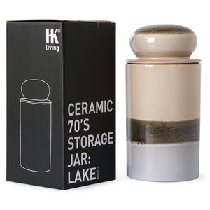 Ceramic jar with lid Lake
