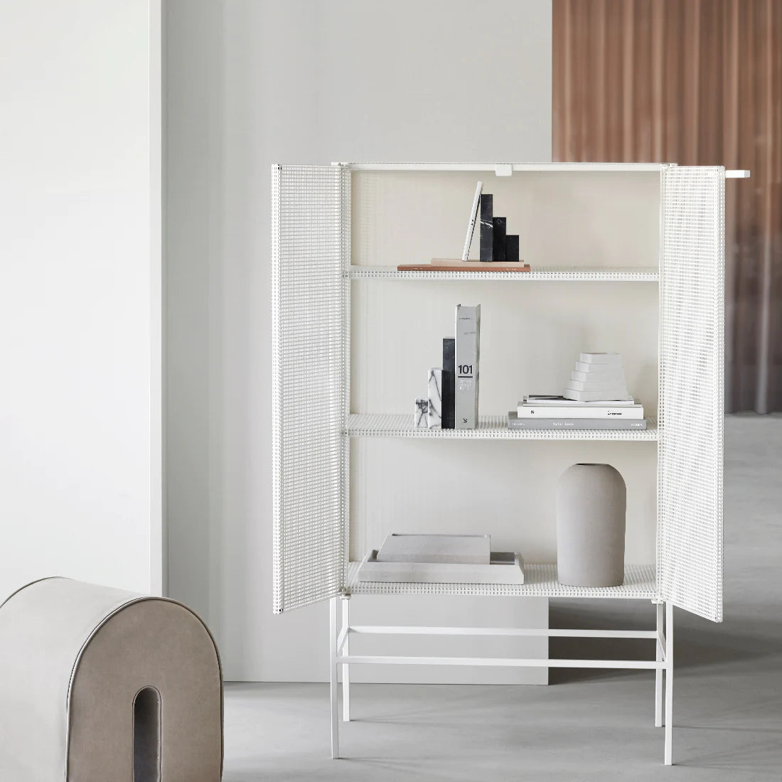 Grid Cabinet | Beige | Storage Furniture
