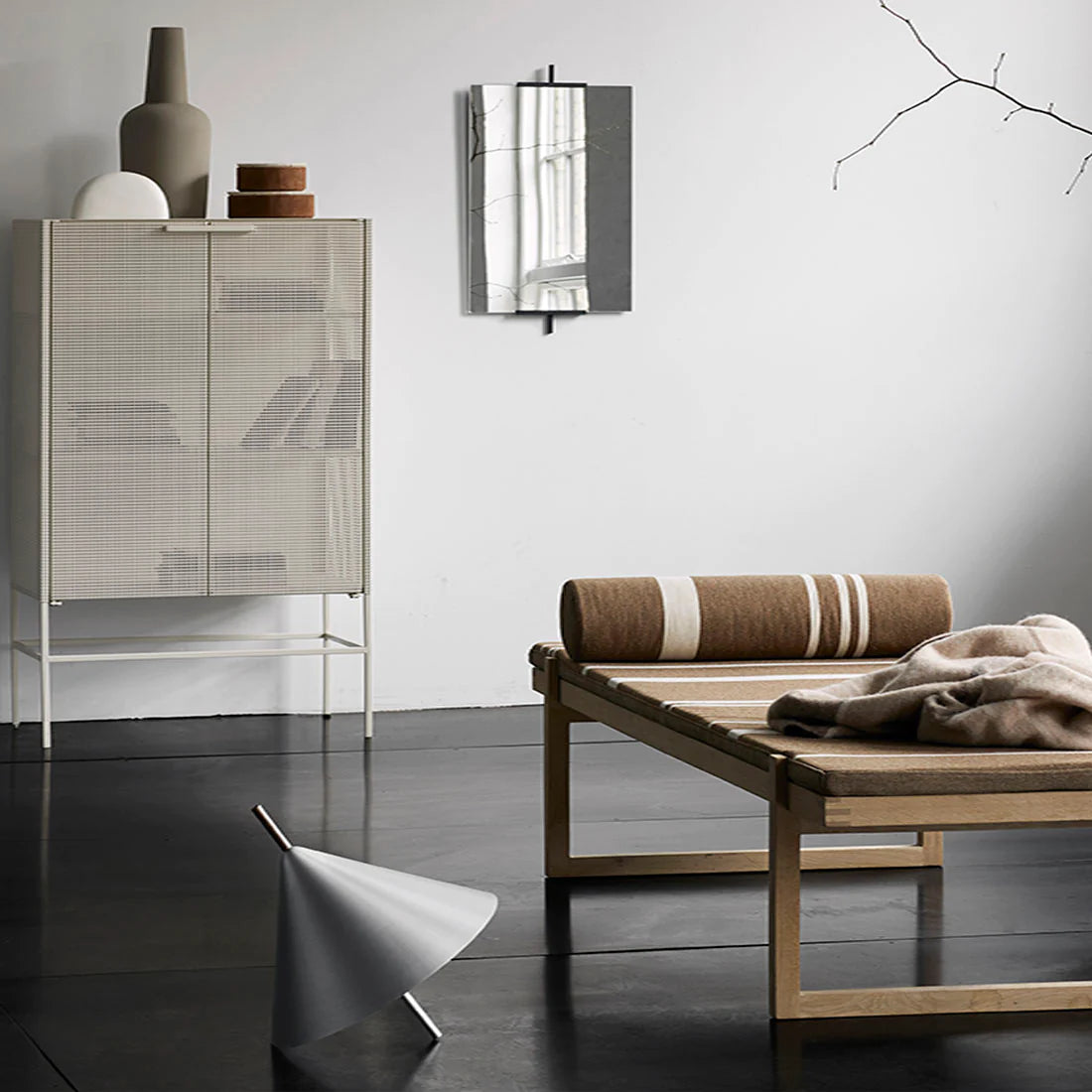Daybed Minimal Off White/Grey Wool