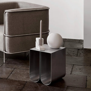 Curved Side Table | Stainless Steel