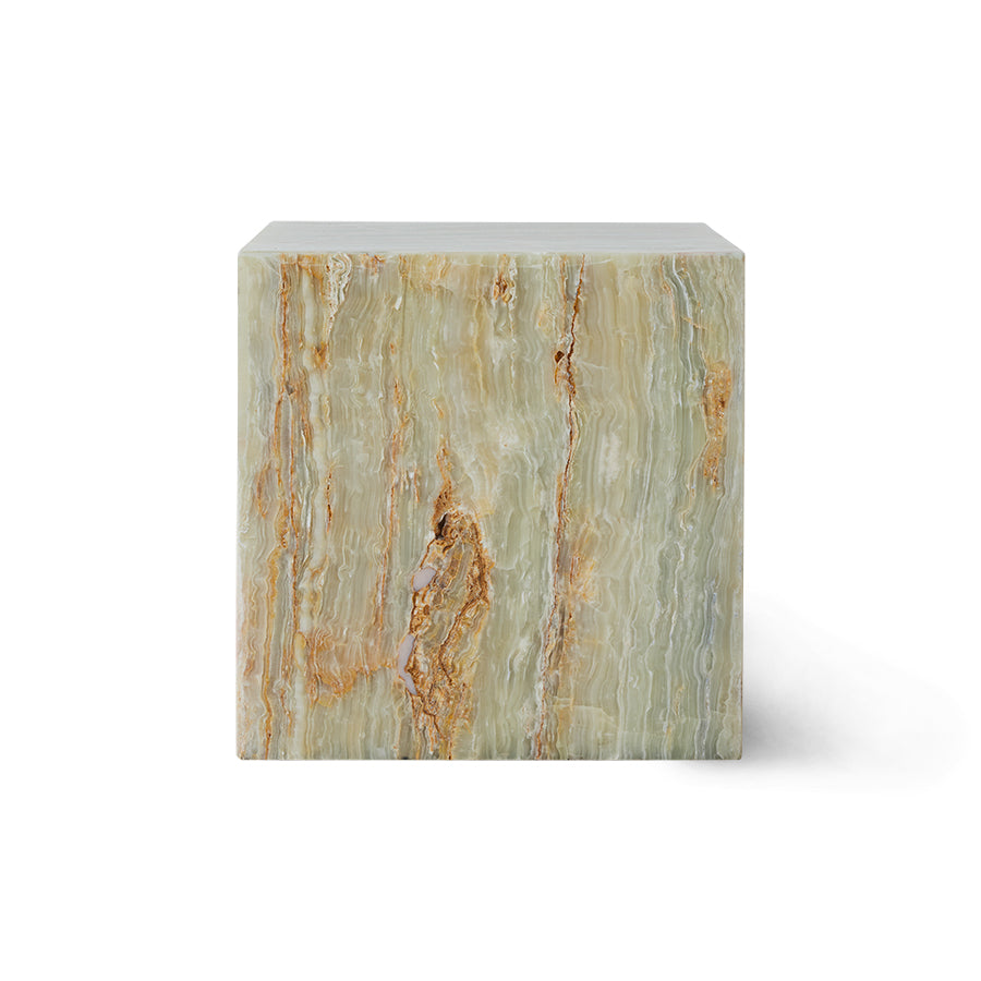 Marble block table Onyx