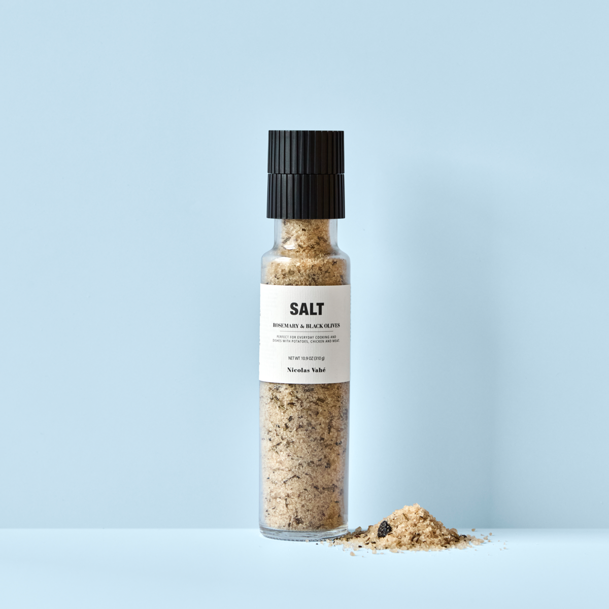 Sea salt with rosemary and black olives