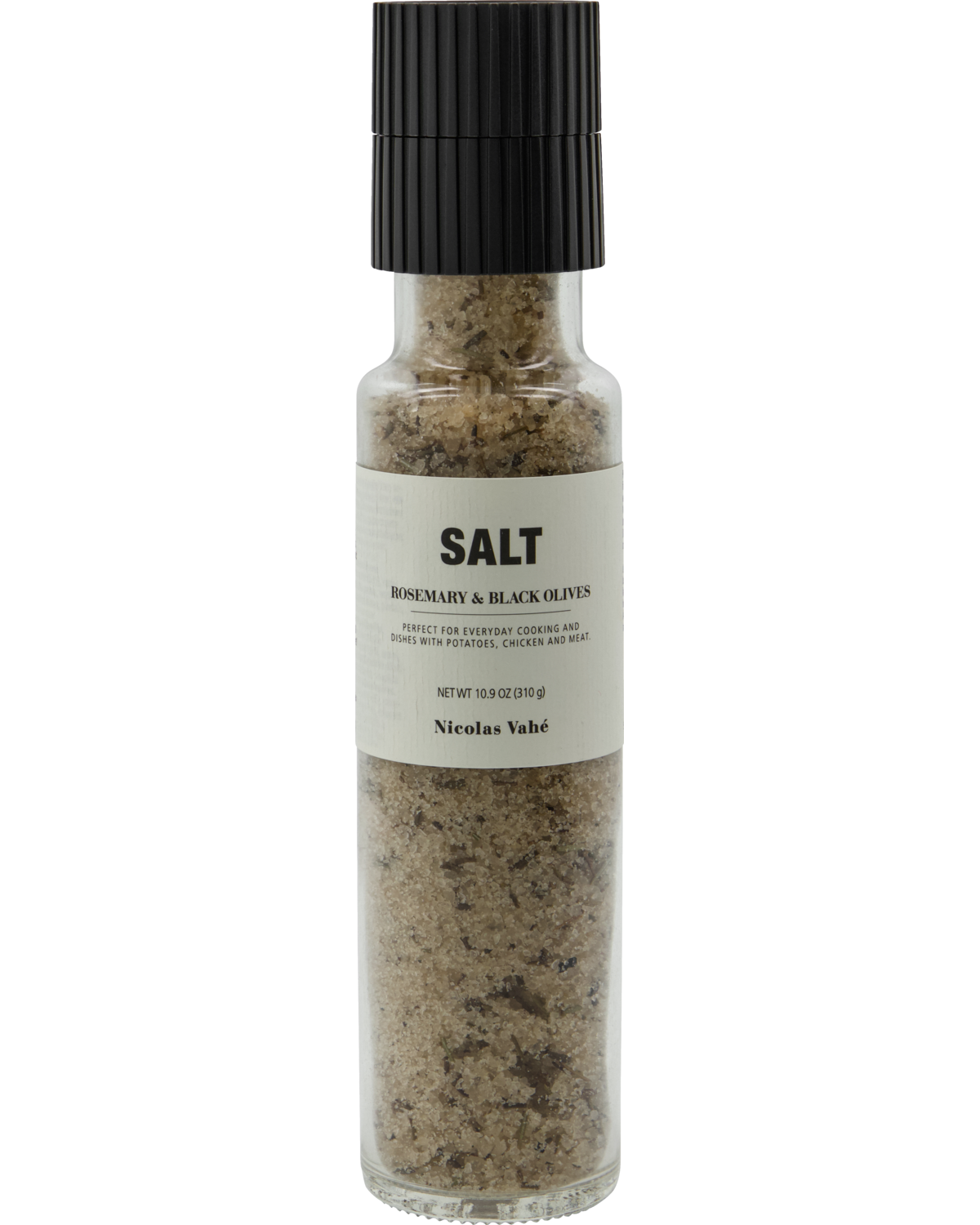 Sea salt with rosemary and black olives