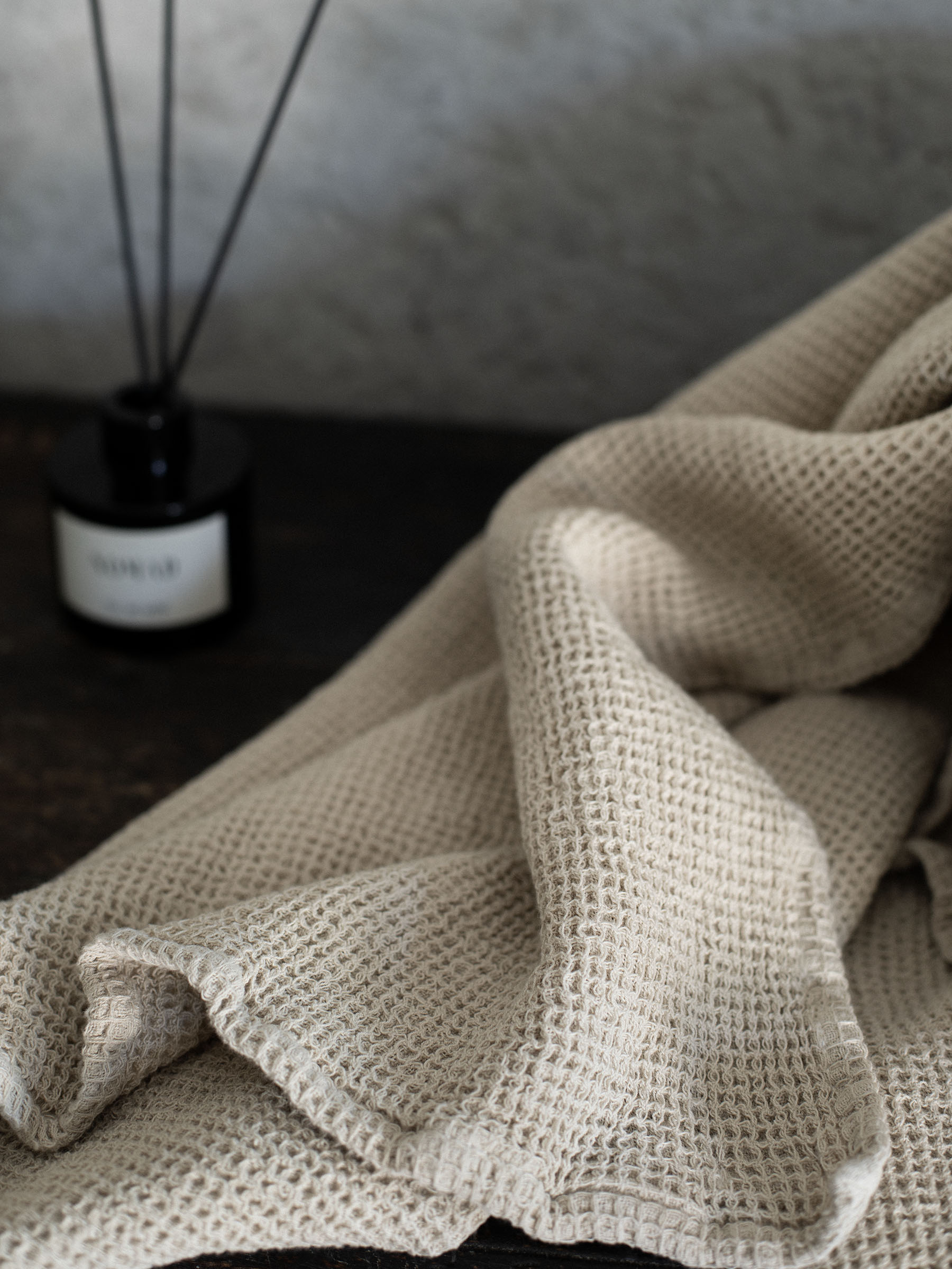 Vahvelrätik Nella beež 70x140