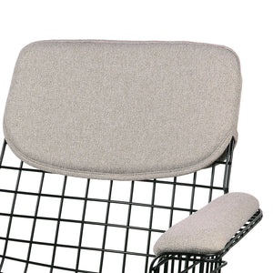 Seat cushions for a metal chair with armrests, Pebble
