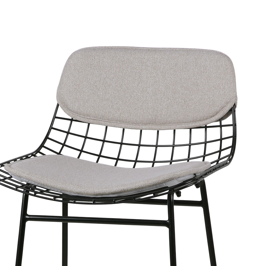 Wire bar stool comfort kit, Pebble