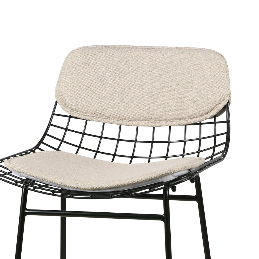 Wire bar stool comfort kit, Sand