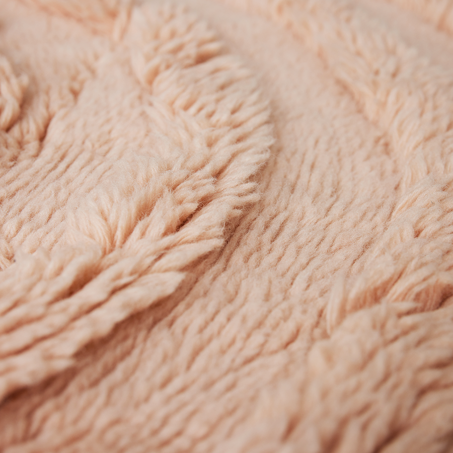 Round woolen rug Soft Pink 150