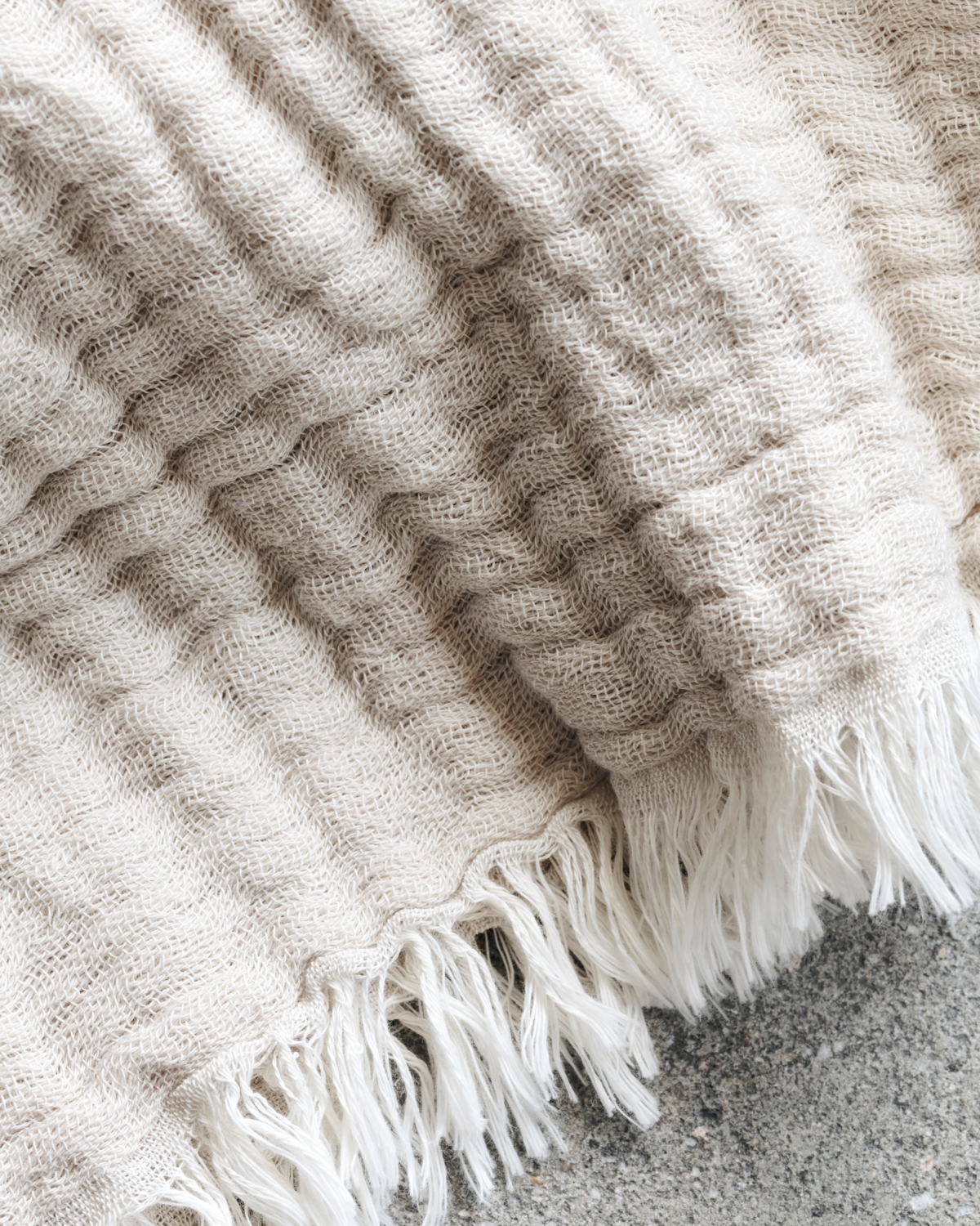 pleed voodikate pehme soe kerge puuvill valge naturaalne narmad kodusoojus