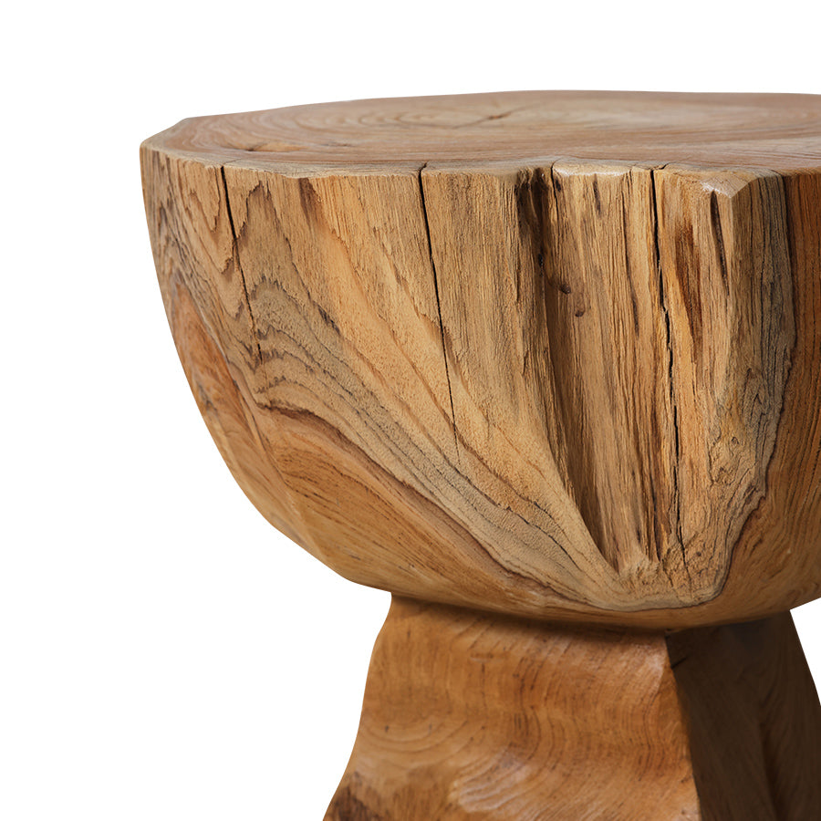 Wooden stool Arched