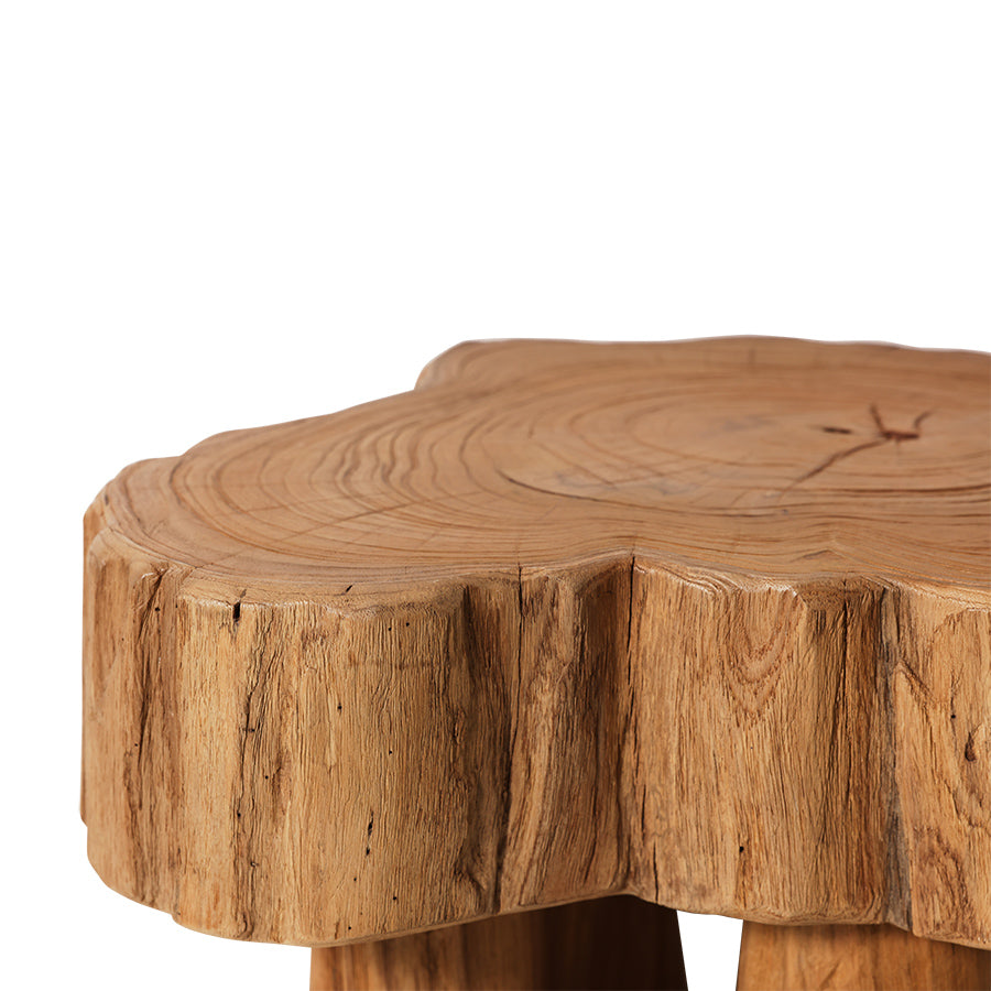 Wooden stool Log