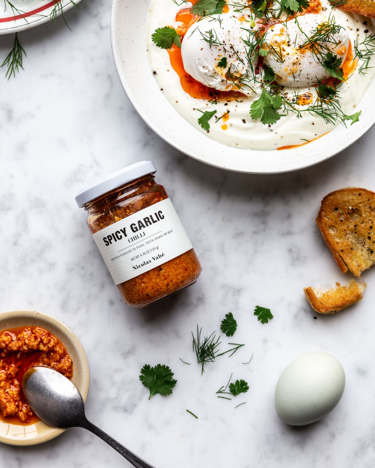 Spicy garlic in chili oil