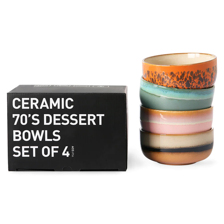 Ceramic dessert bowl 4 pcs