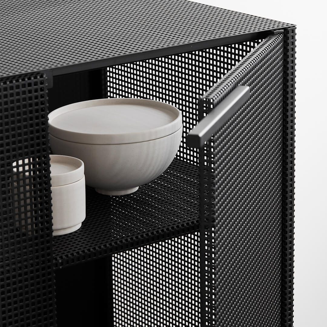 Grid Cabinet | Black | Storage Furniture