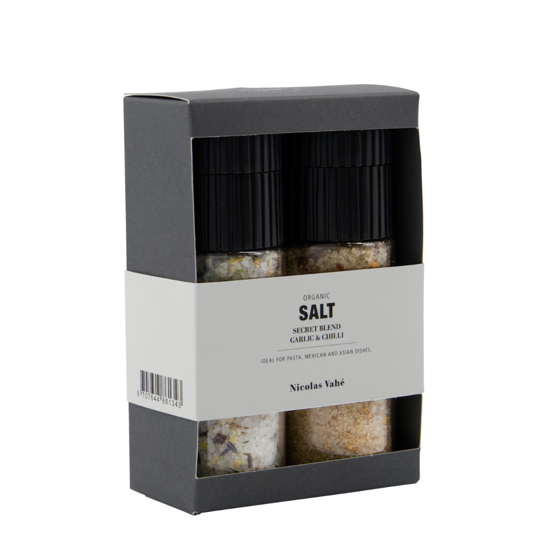 Kinkekomplekt meresool Secret Blend ja Garlic & Chilli