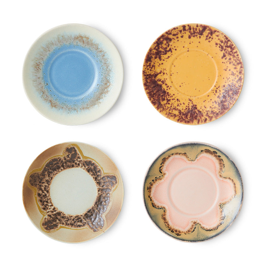 Ceramic plates Ocean, set of 4