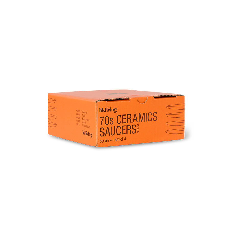 Ceramic plates Ocean, set of 4