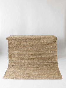 Hand-woven hemp rug brown 300x400