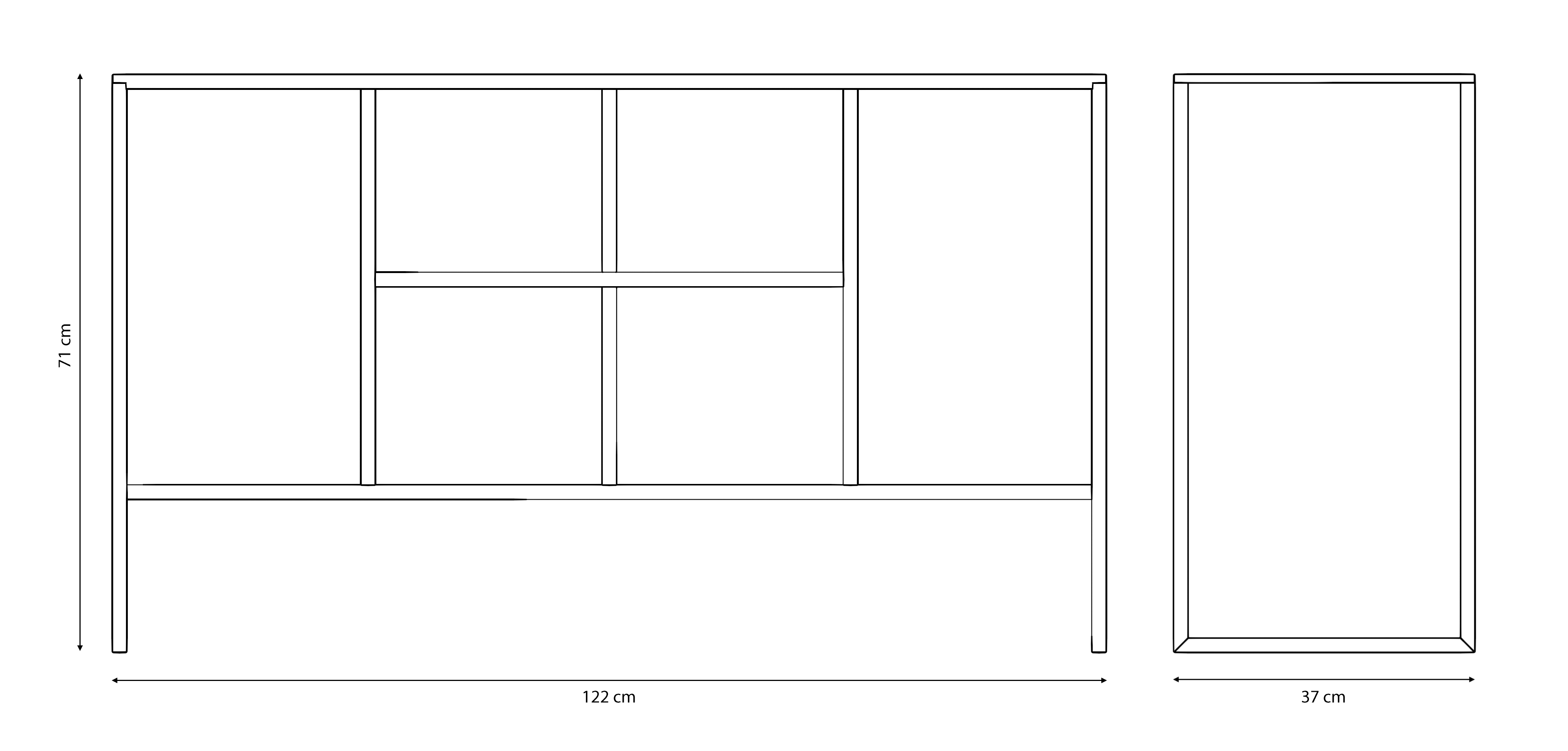 Raamaturiiul 122x37x71 pruun