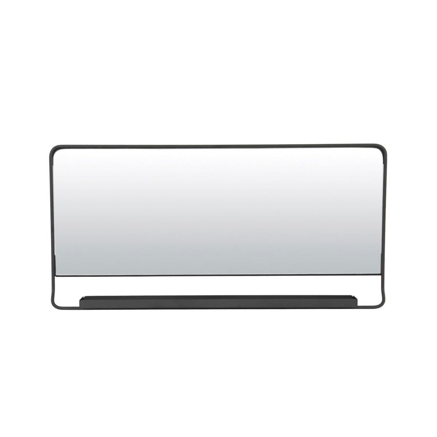 Musta metallraamiga peeglil on allääres väikene praktiline riiul, mis mahutab kõik vajalikud väikesed asjad. Imeilus ning ajatu välimusega peegel sobib nii esikusse kui ka magamistuppa. 