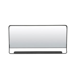Musta metallraamiga peeglil on allääres väikene praktiline riiul, mis mahutab kõik vajalikud väikesed asjad. Imeilus ning ajatu välimusega peegel sobib nii esikusse kui ka magamistuppa. 
