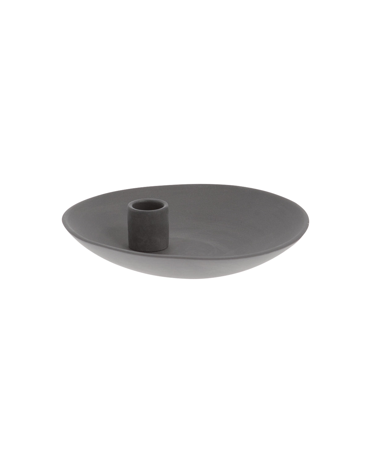 Dark gray candlestick/bowl
