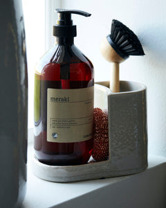 Brush and soap holder, Shellish grey