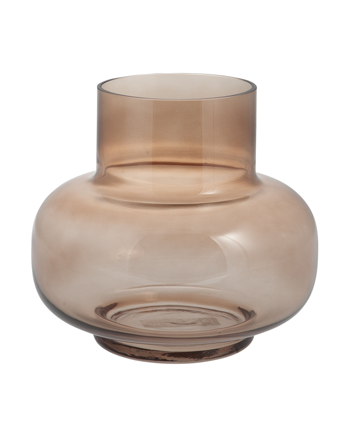 Glass vase Brown