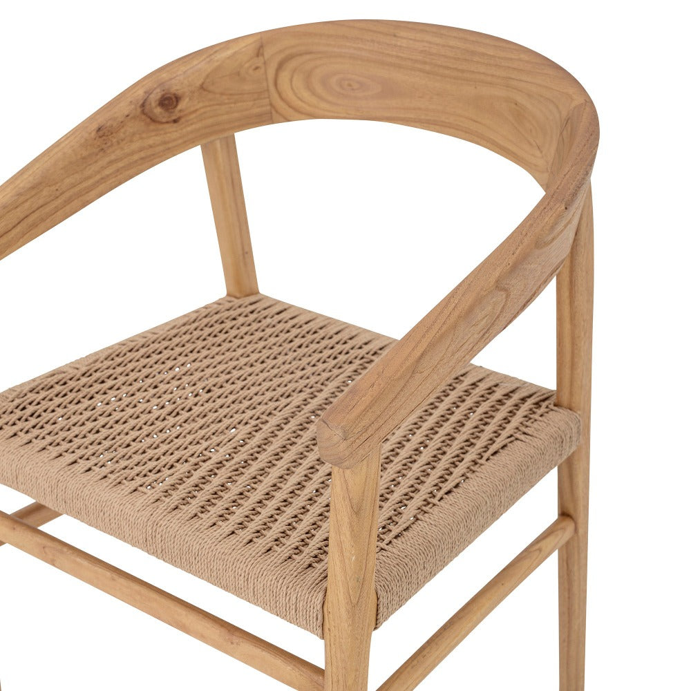 Dining Chair is made in light oak and has a seat braided in paper cord. The chair has a classic air that does not go out of style, and it is a piece of furniture that will look very stylish in your dining room or kitchen dinner friends time comfortable sitting 