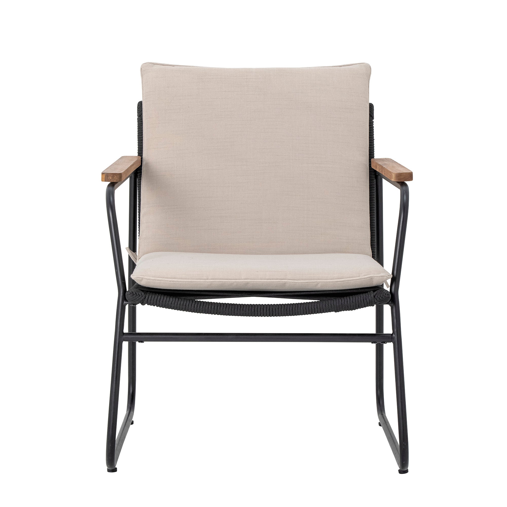 Outdoor chair with armrests