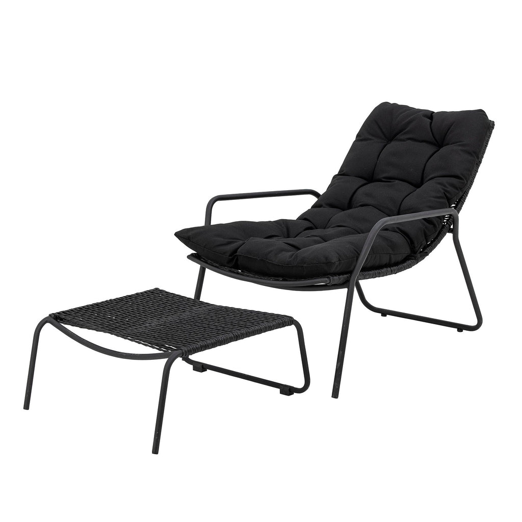 õuetool lamamistool taburet toolid terrassimööbel õuemööbel tugitool metallist musta värvi tool