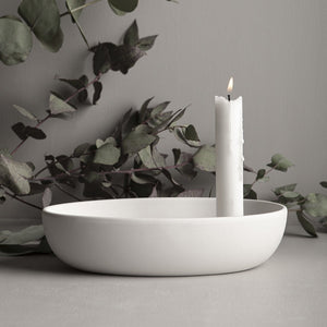 White candlestick / bowl