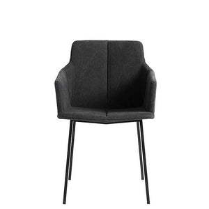 Chamfer Anthracite chair with armrests