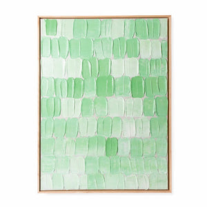 Framed painting Green Palette 75x100
