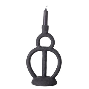candle holder matt black candlestick beautiful shape polyresin decorative küünlajalg matt must kauni kujuga dekoratiivne küünla alus