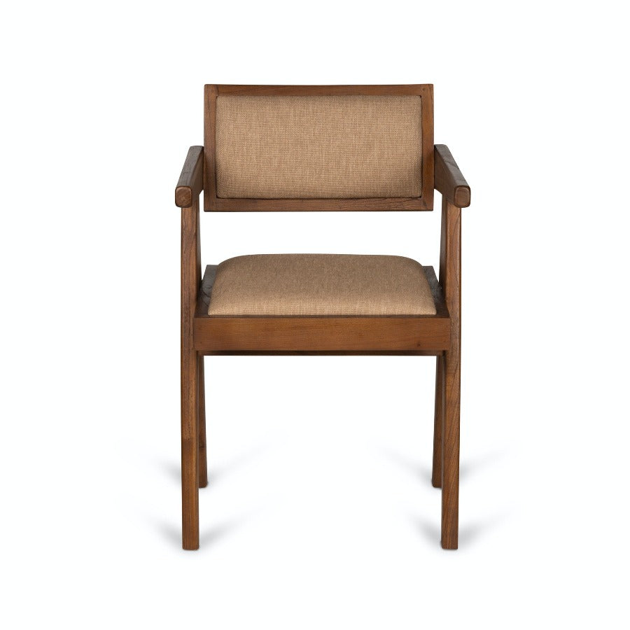Easy chair with armrests/ brown