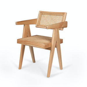 Easy chair with armrests - natural