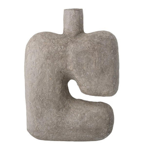 vase decorative grey artistic shape vaas dekoratiivne kunstilise kujuga hall kuivanud kõrtele kujundusdetail