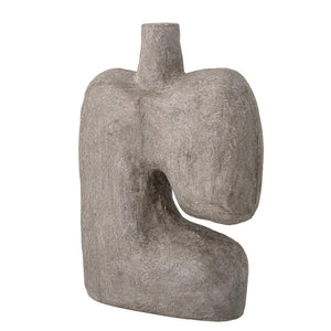 vase decorative grey artistic shape vaas dekoratiivne kunstilise kujuga hall kuivanud kõrtele kujundusdetail