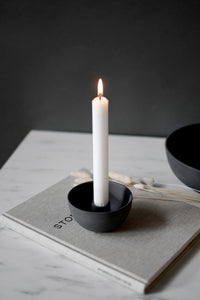 Small dark gray candlestick