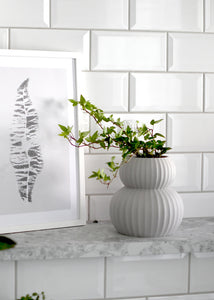 Light gray ceramic vase / pot Sweet