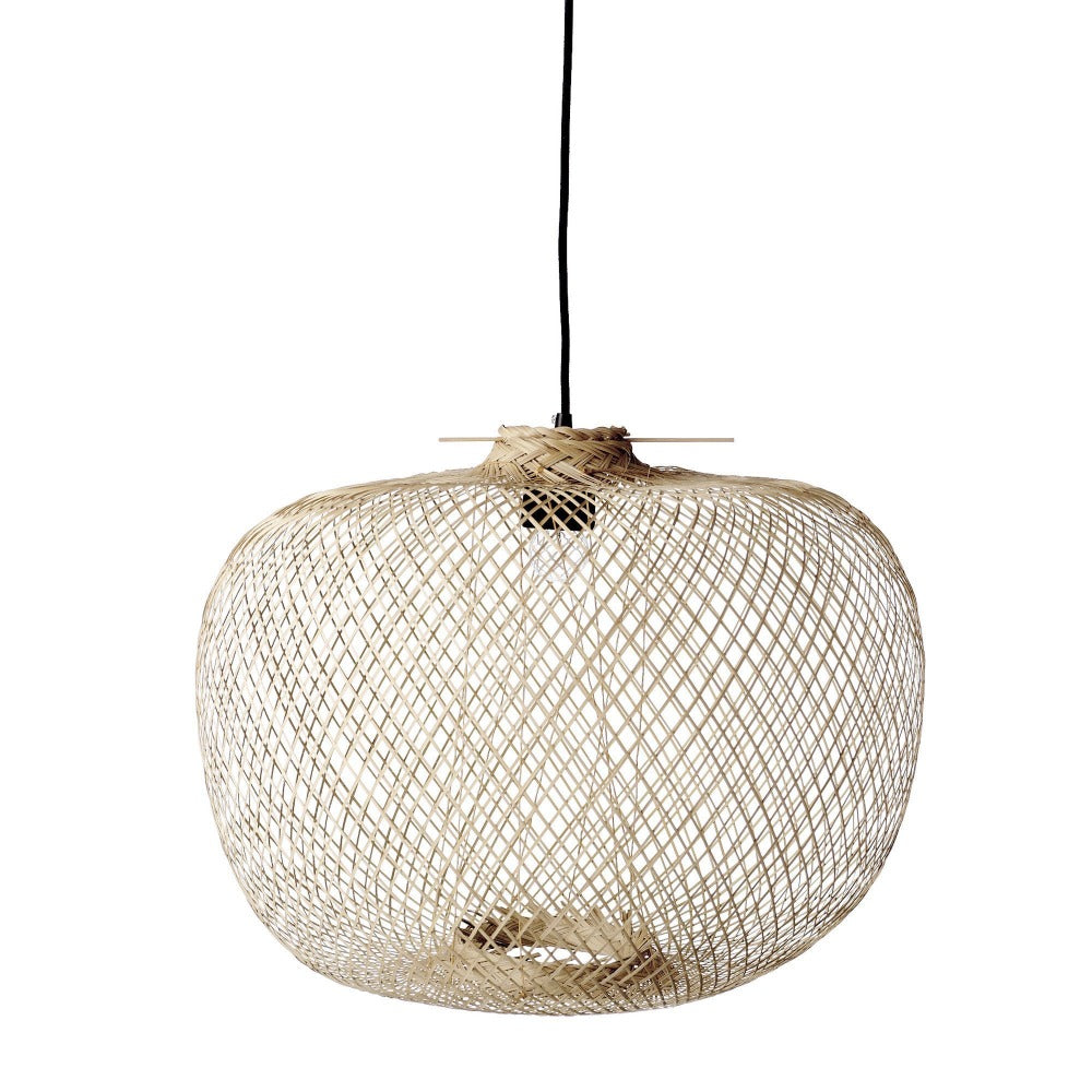 bamboo pendant lamp valgusti pambus natural naturaalne õhuline laelamp bohemian ümar