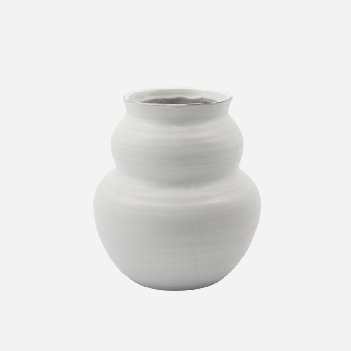 vase ceramic glazed white beautiful shape organic soft design