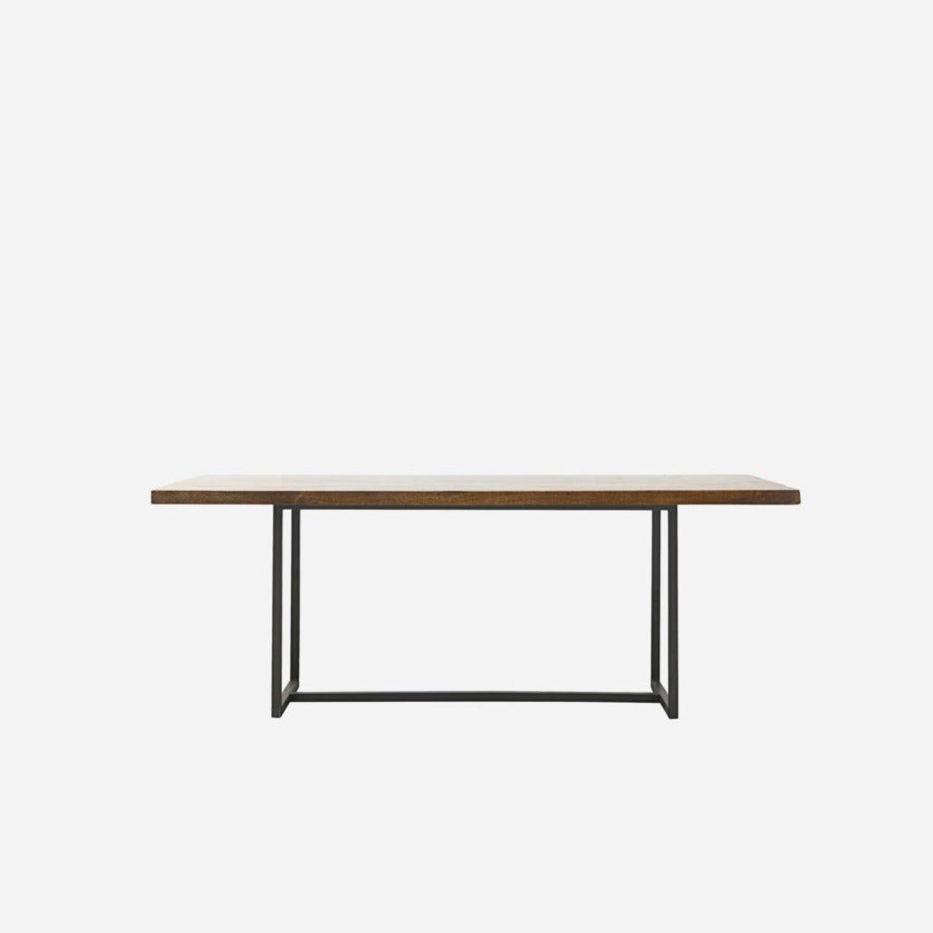 dining table brown natural wood mango wood legs metal black beautiful table stylish dinner with friends