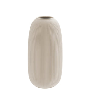 Tall ceramic vase creamy
